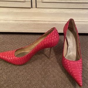 Italian pink snakeskin shoes size €37